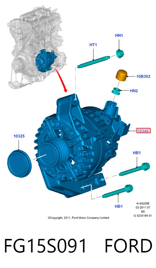 FG15S091 Ford Gerador