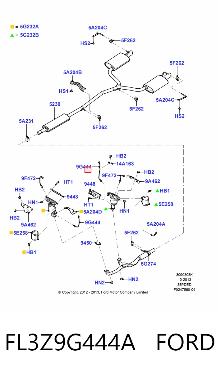 Sonda lambda, sensor de oxigênio para Ford Explorer  U5