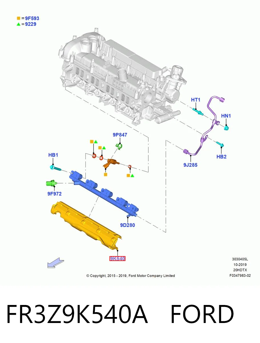 FR3Z9K540A Ford