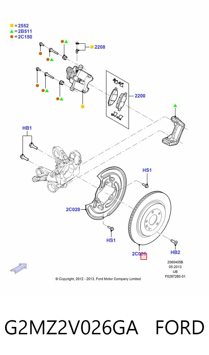 Disco do freio traseiro Ford Explorer  U5
