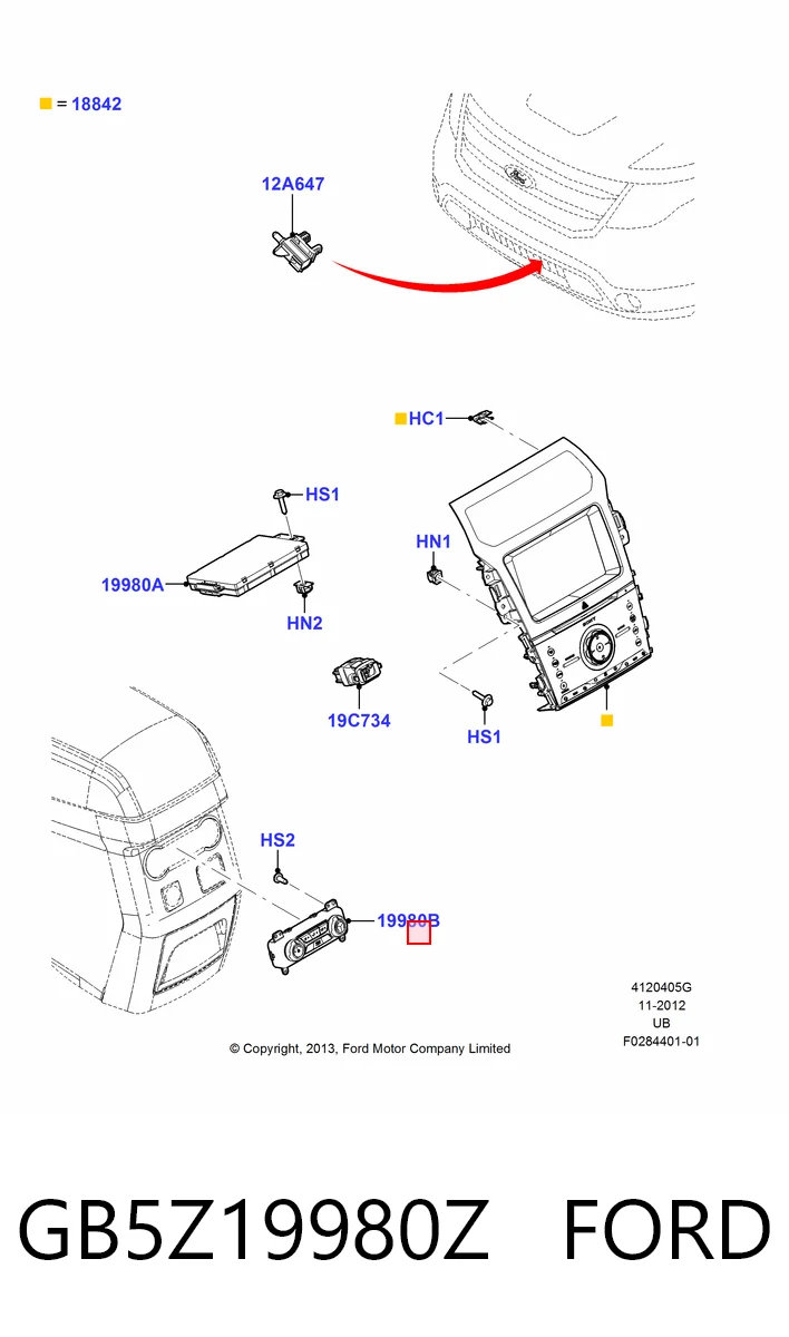Unidade de controlo dos modos de aquecimento/condicionamento Ford Explorer  U5 ao melhor preço