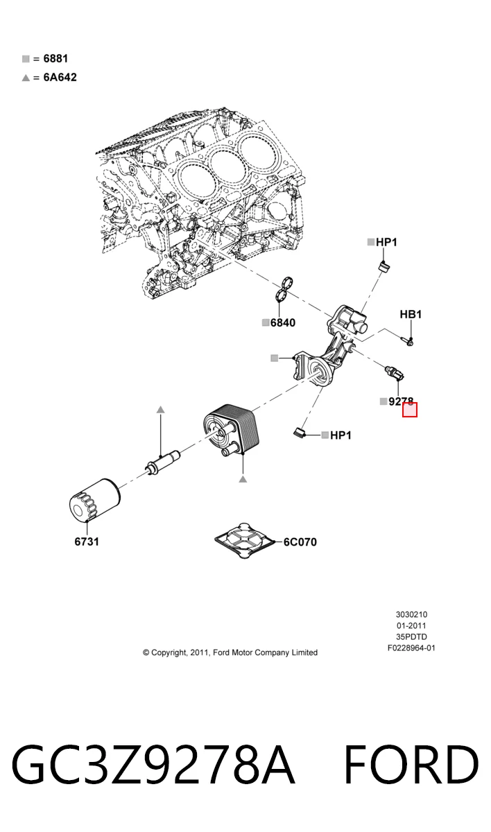 Compre Sensor de pressão de óleo Ford Escape 