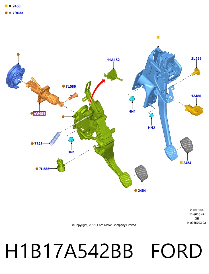 Cilindro mestre de embraiagem Ford Focus IV HN