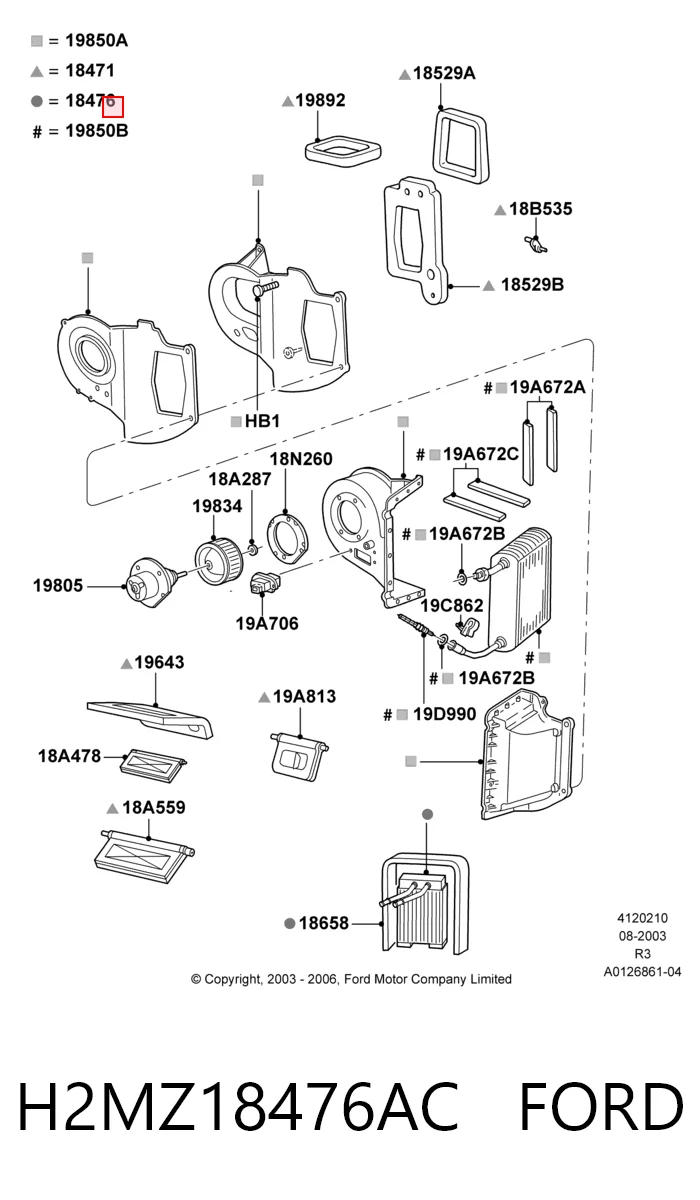 H2MZ18476AC Ford