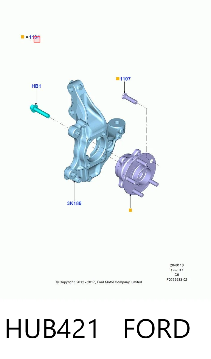 HUB421 Ford Cubo dianteiro