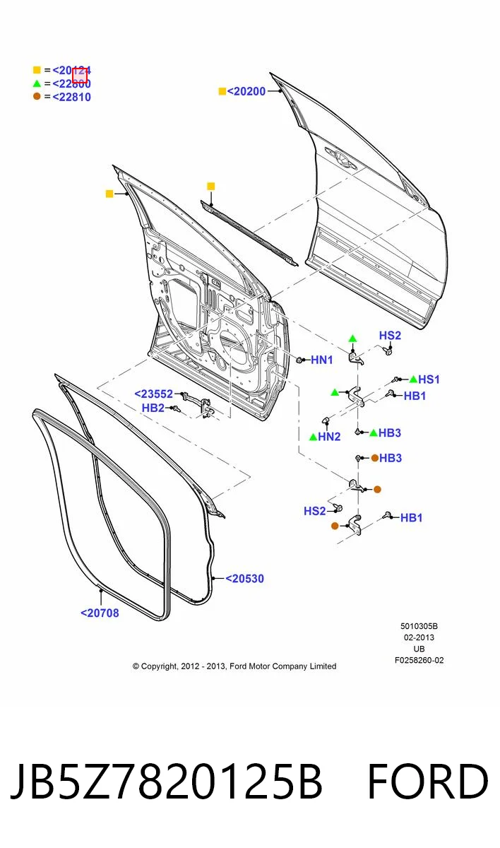Porta dianteira esquerda para Ford Explorer  U5