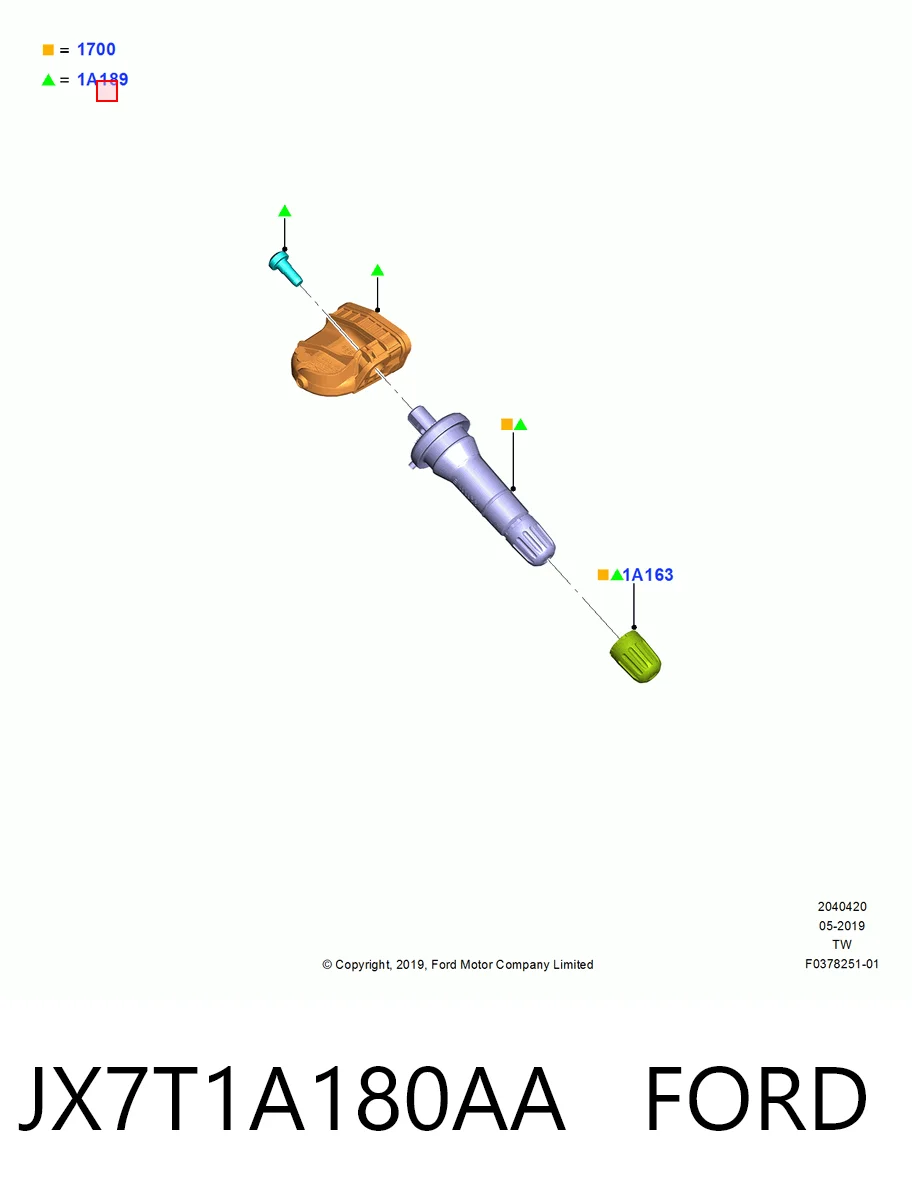 Sensor de pressão de ar nos pneus para Ford Escape III DFK