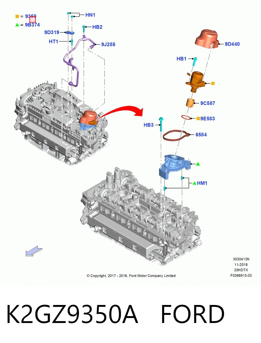 Bomba de combustível de pressão alta para Ford Escape III DFK