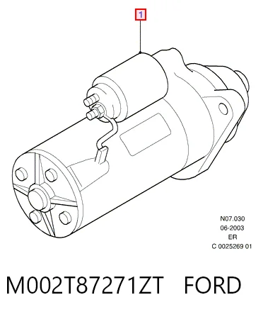M002T87271ZT Ford Motor de arranco