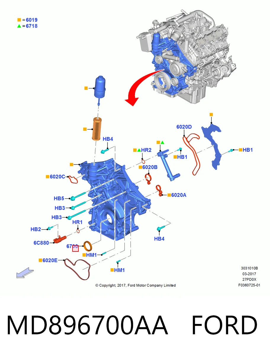 MD896700AA Ford