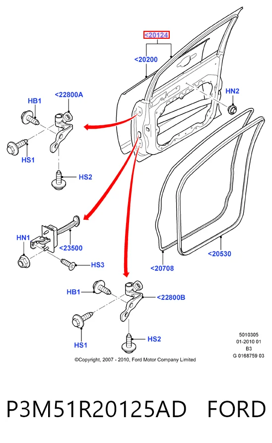 Porta dianteira esquerda para Ford C-Max  DM2