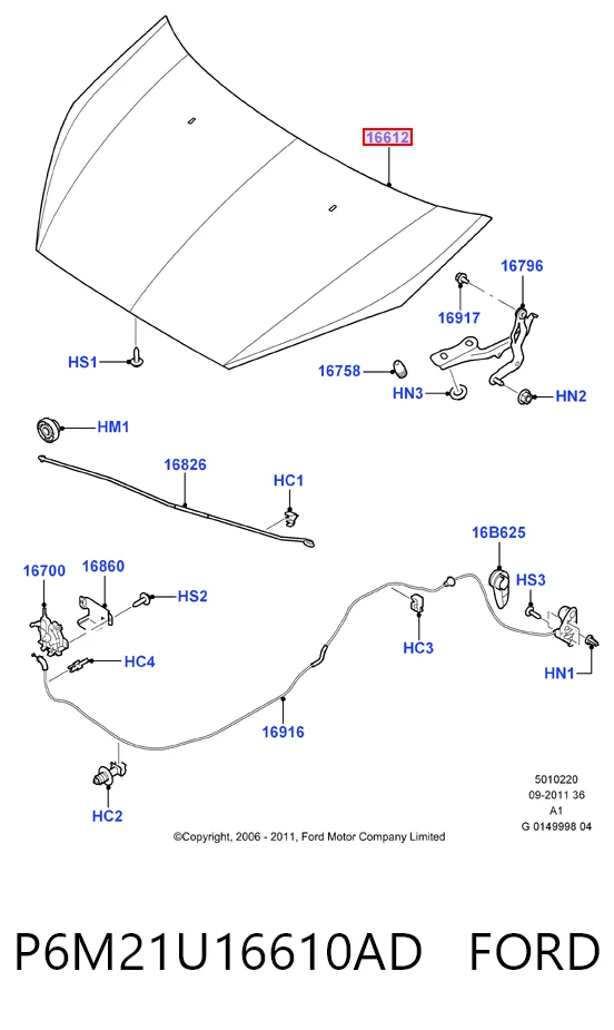 Capota para Ford Galaxy II CA1 WA6