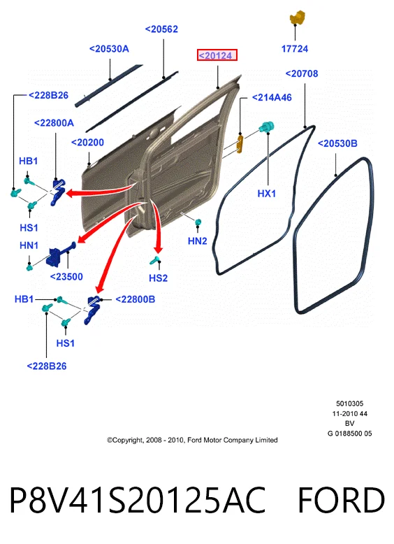 Porta dianteira esquerda para Ford Kuga I CBV