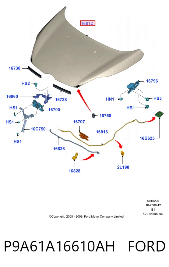  Capota Ford Fiesta Mk6 hatchback (CB1) (2008 - 2016) Mk6