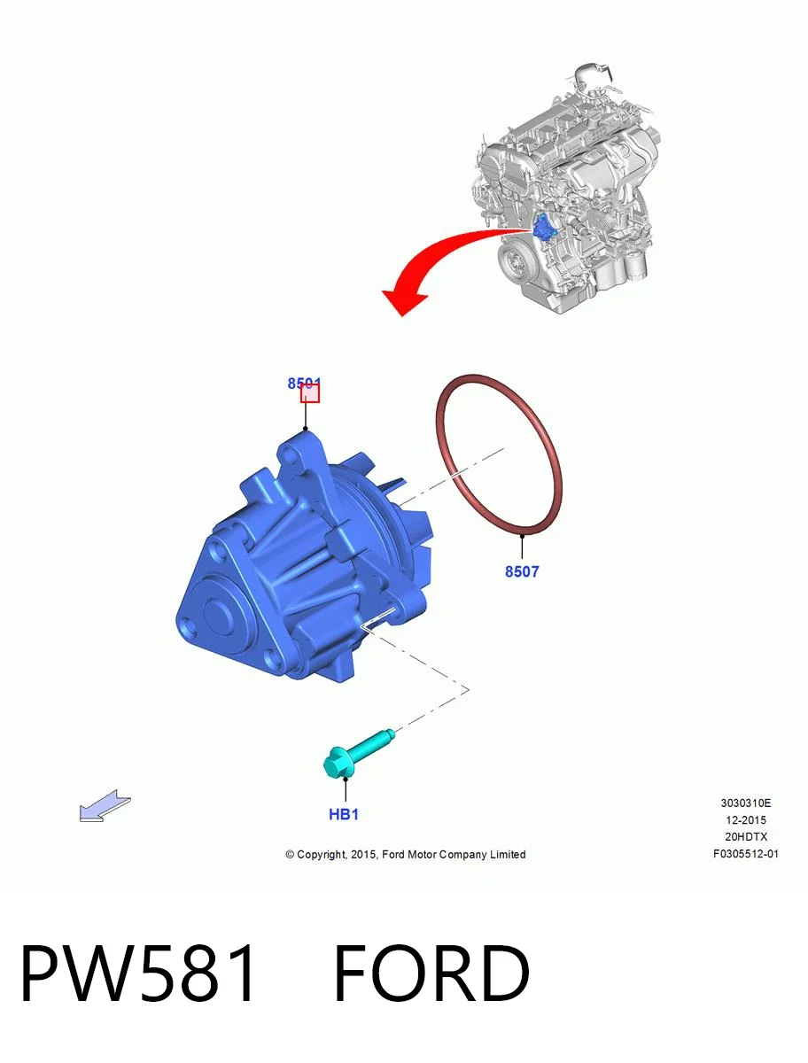 Bomba de água (bomba) de esfriamento Ford Explorer preço, a partir de 63,22 USD