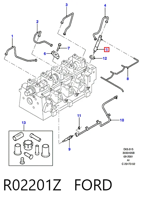  Injetor de injeção de combustível Ford Focus I hatchback (DAW, DBW) (1998 - 2004) I