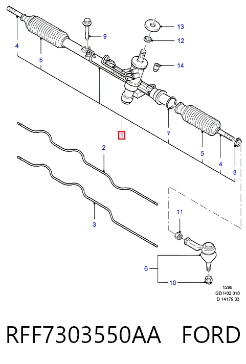  Cremalheira da direção Ford Mondeo II sedan (BFP) (1996 - 2000) II