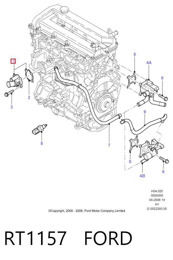 RT1157 Ford Termostato