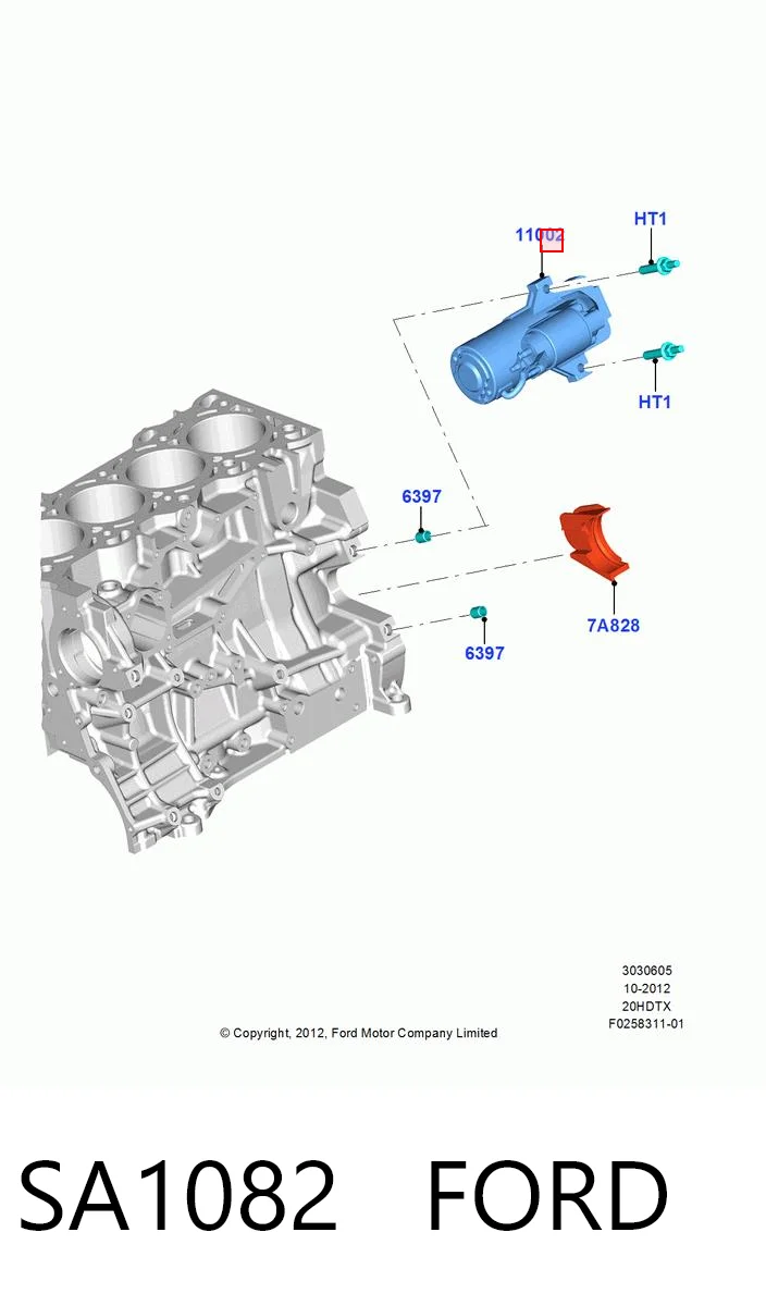 SA1082 Ford Motor de arranco