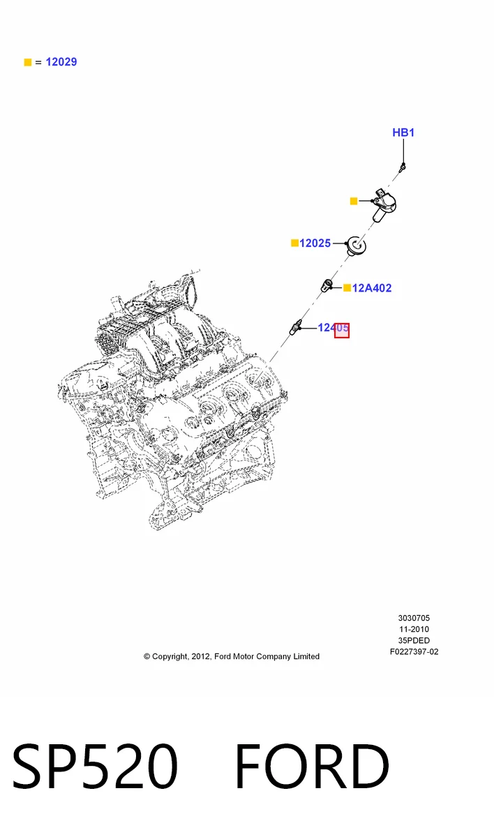 Vela de ignição Ford Edge I U387
