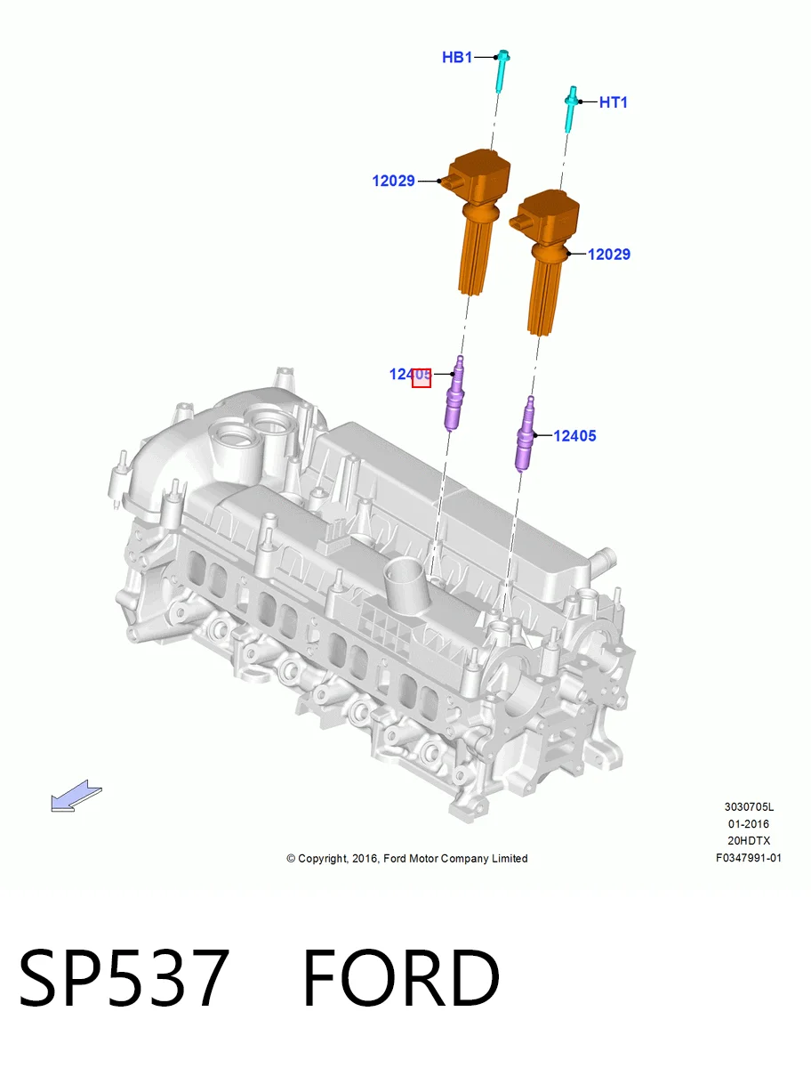 SP537 Ford Vela de ignição