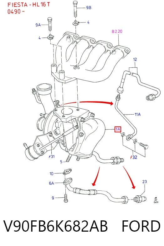 Turbina para Ford Fiesta Mk3 GFJ