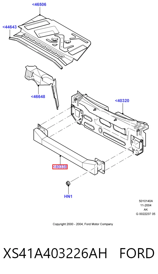 Reforçador do pára-choque traseiro para Ford Focus I DAW, DBW