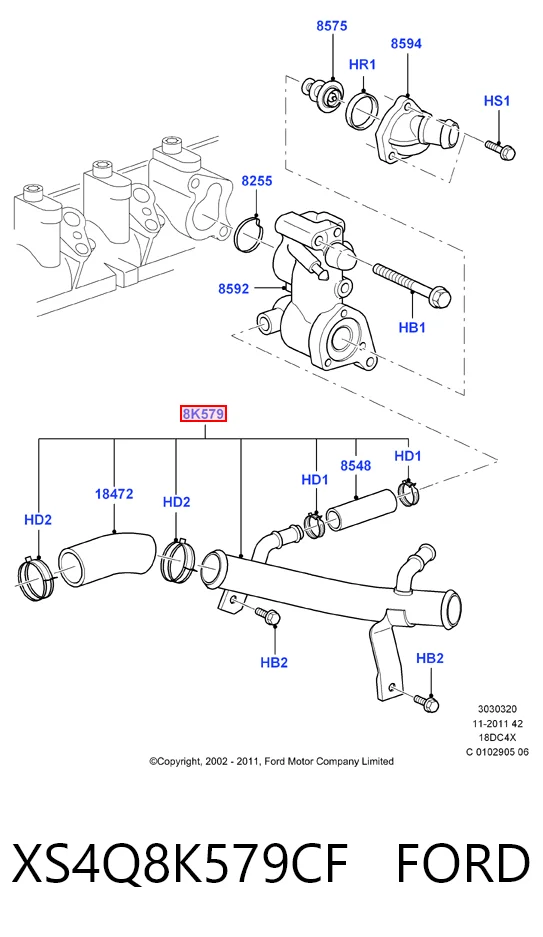 XS4Q8K579CF Ford