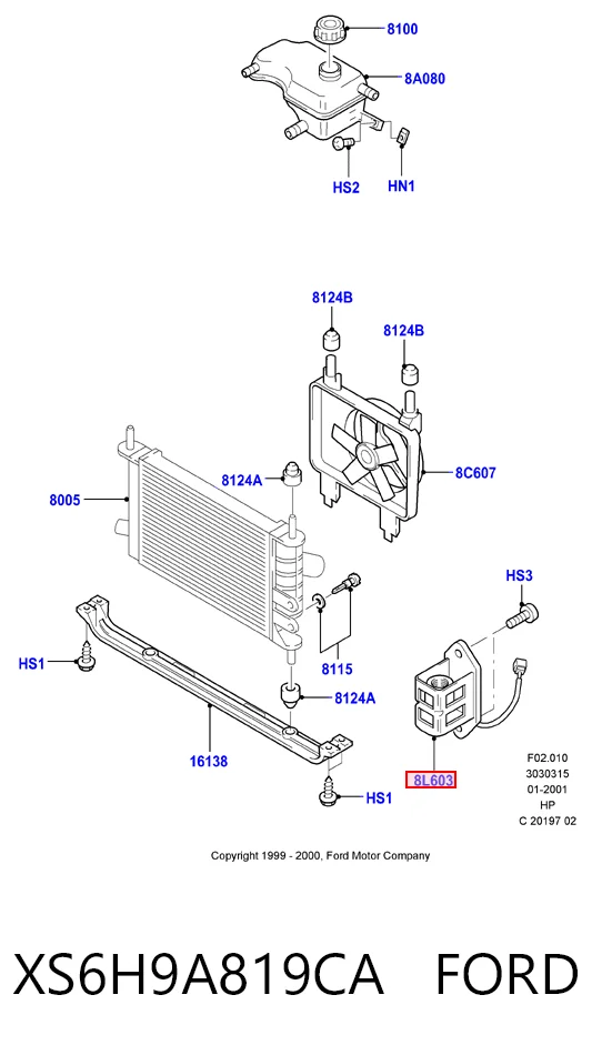 XS6H9A819CA Ford Resistor de motorzinho de ventilador de aparelho de ar condicionado