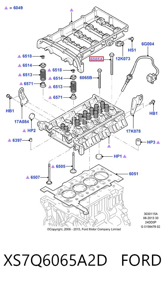XS7Q6065A2D Ford