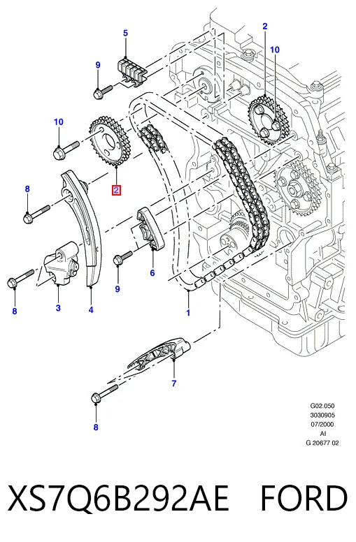 Engrenagem de cadeia da roda dentada da árvore distribuidora de motor Hmpx HMP4C1Q6B292AA preço, a partir de 46,05 USD