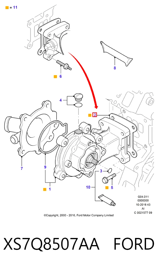 XS7Q8507AA Ford