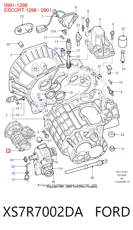 Compre Caixa de Mudança montada (caixa mecânica de velocidades) Ford Mondeo 1