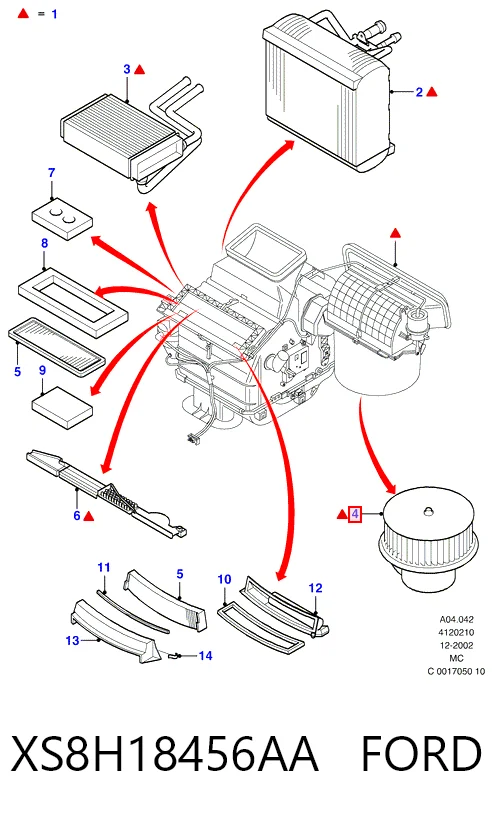 Motor de ventilador de forno (de aquecedor de salão) para Ford Mondeo I GBP