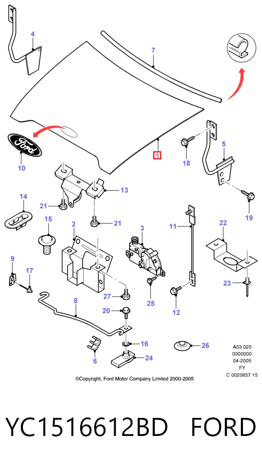  Capota Ford Transit V сaixa (V184/5) (2000 - 2006) V
