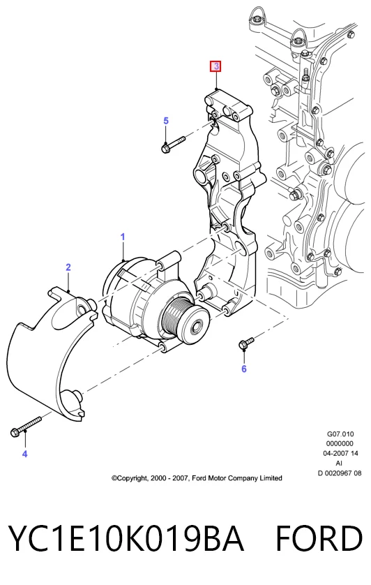 Consola do gerador Ford Transit V V184/5