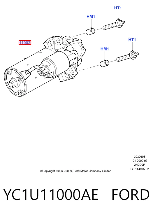 YC1U11000AE Ford Motor de arranco