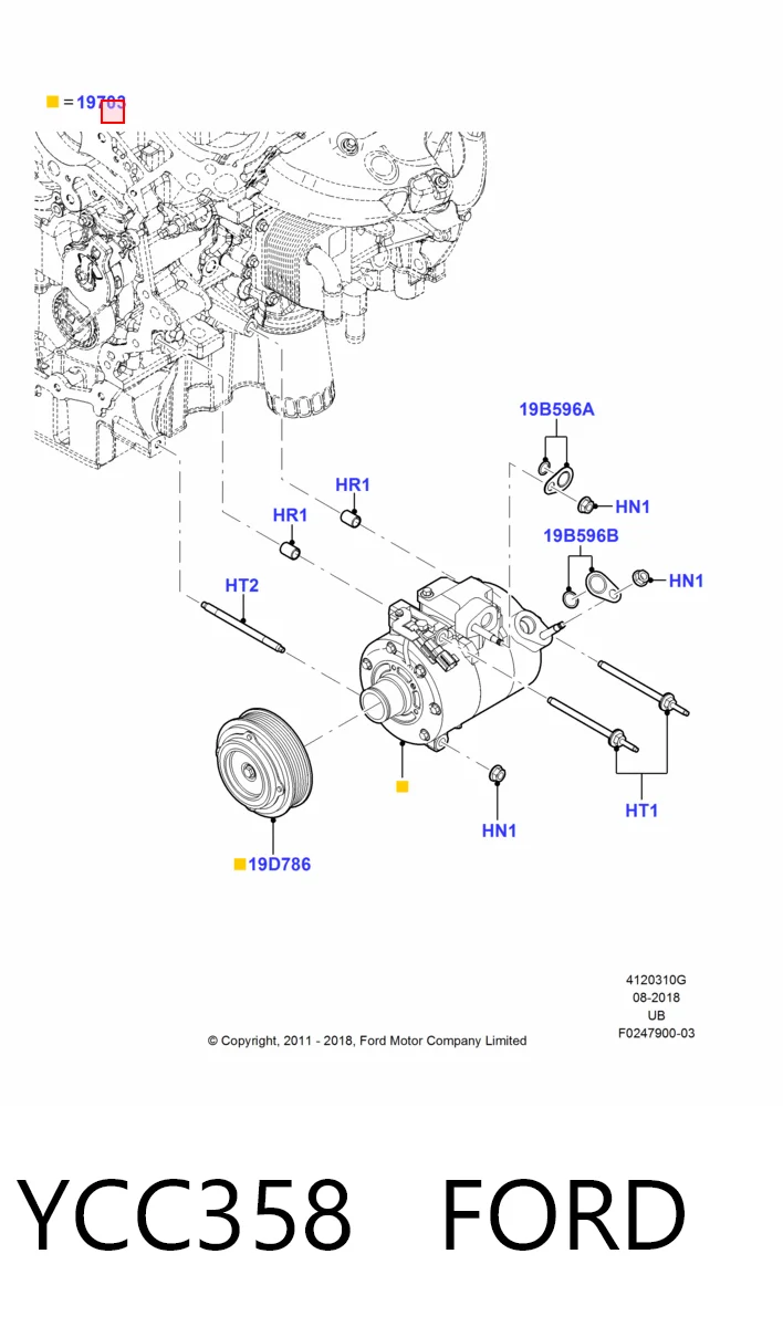  Compressor de aparelho de ar condicionado Ford Explorer SUV (U5) (2011 - 2019) 