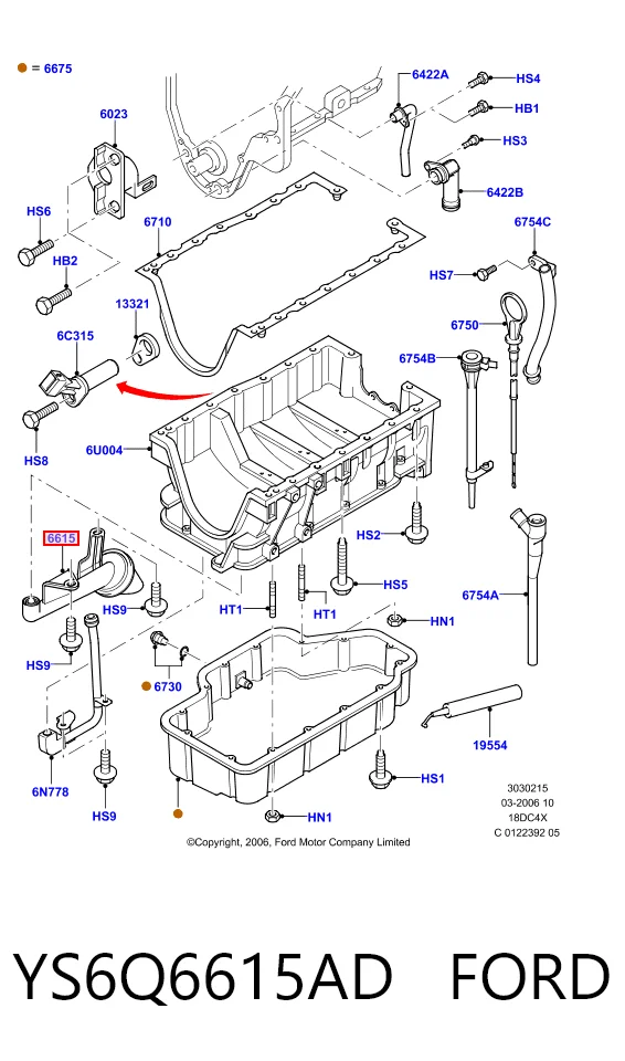  Receptor de óleo (coletor de óleo) Ford Fiesta Mk4 hatchback (JAS, JBS) (1996 - 2002) Mk4