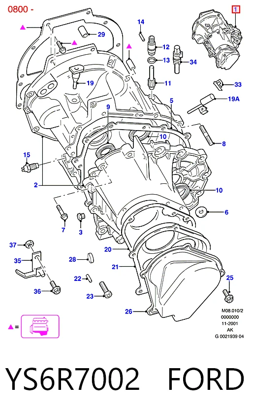 Caixa de Mudança montada (caixa mecânica de velocidades) para Ford Fiesta Mk4 JAS, JBS