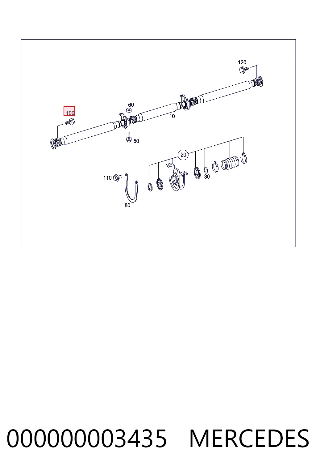 N00000000744564 Mercedes Parafuso da junta universal