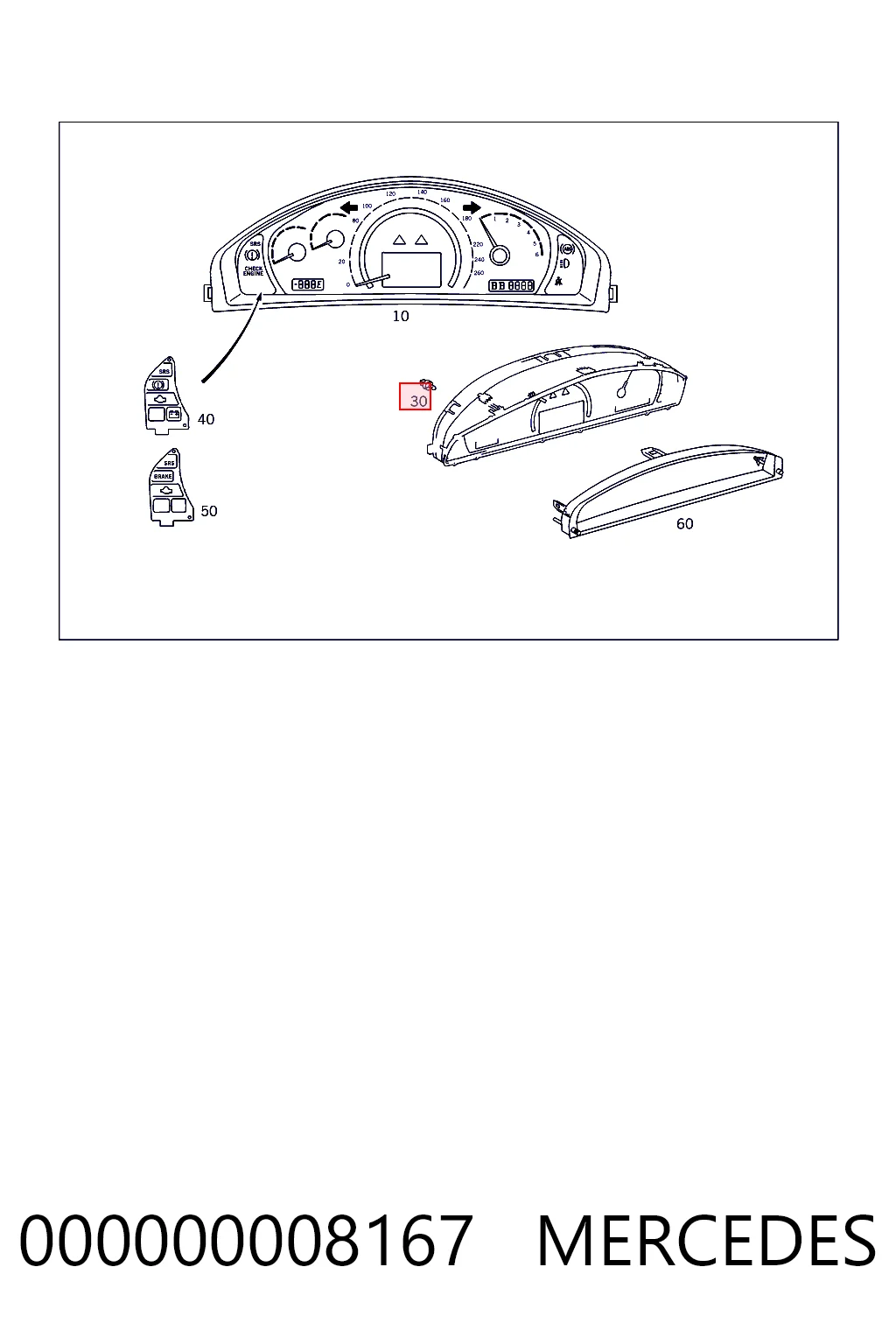000000008167 Mercedes Lâmpada de pisca-pisca