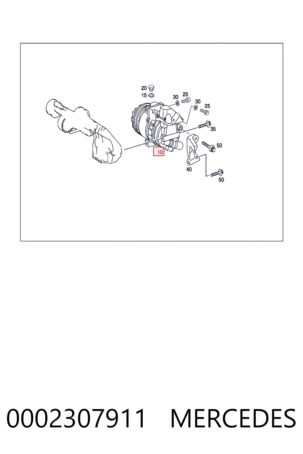 0002307911 Mercedes Compressor de aparelho de ar condicionado