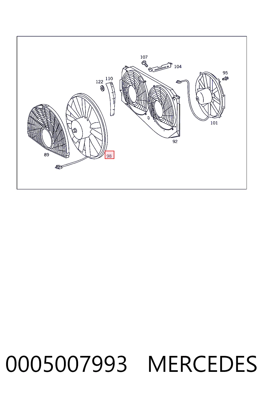 Ventilador elétrico de esfriamento montado (motor + roda de aletas) Mercedes E preço, a partir de 63,05 USD