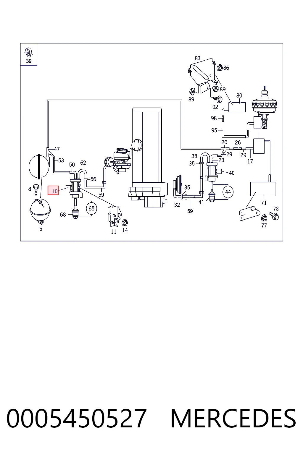 0005450527 Mercedes Convertidor de pressão (solenoide) de supercompressão
