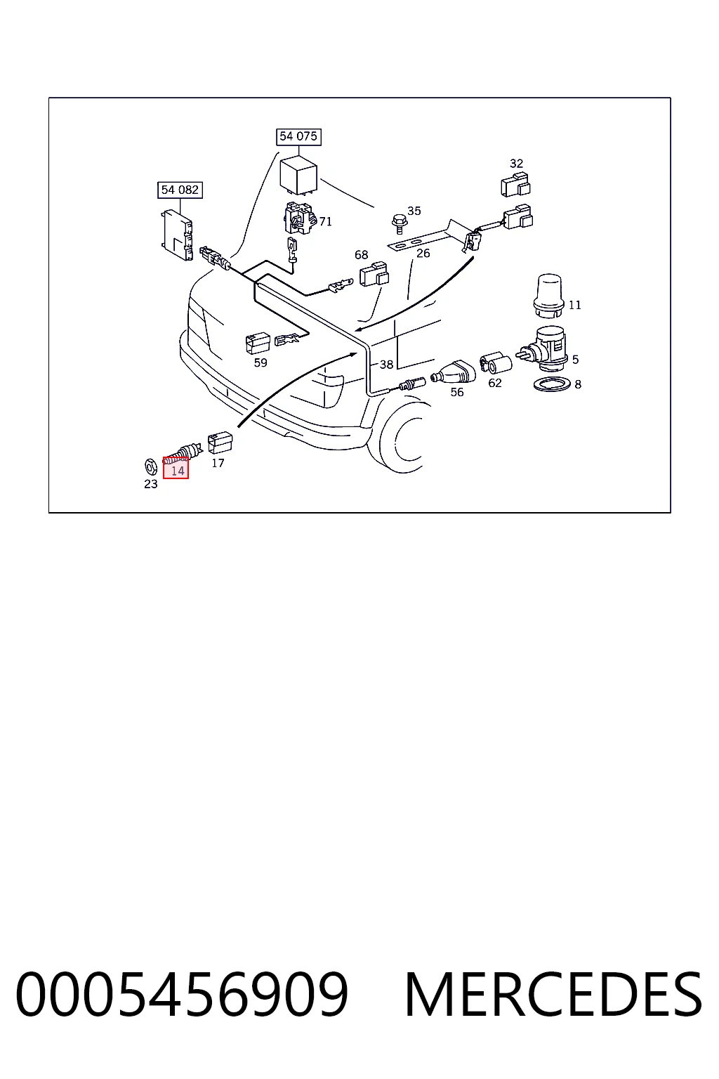 0005456909 Mercedes Sensor de ativação do sinal de parada