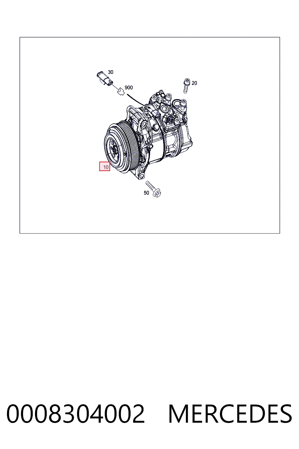 0008304002 Mercedes Compressor de aparelho de ar condicionado