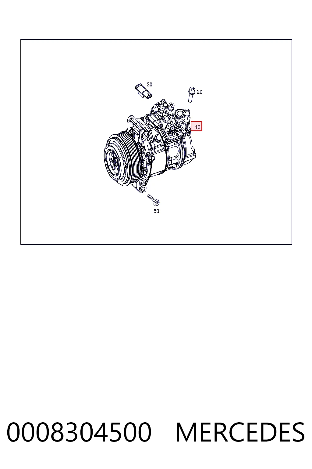 0008304500 Mercedes Compressor de aparelho de ar condicionado