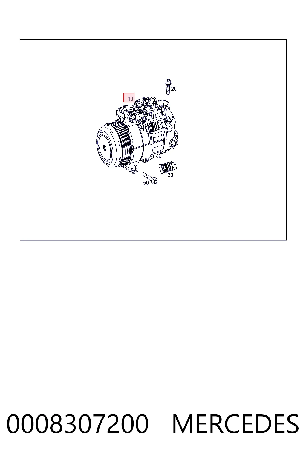 0008307200 Mercedes Compressor de aparelho de ar condicionado