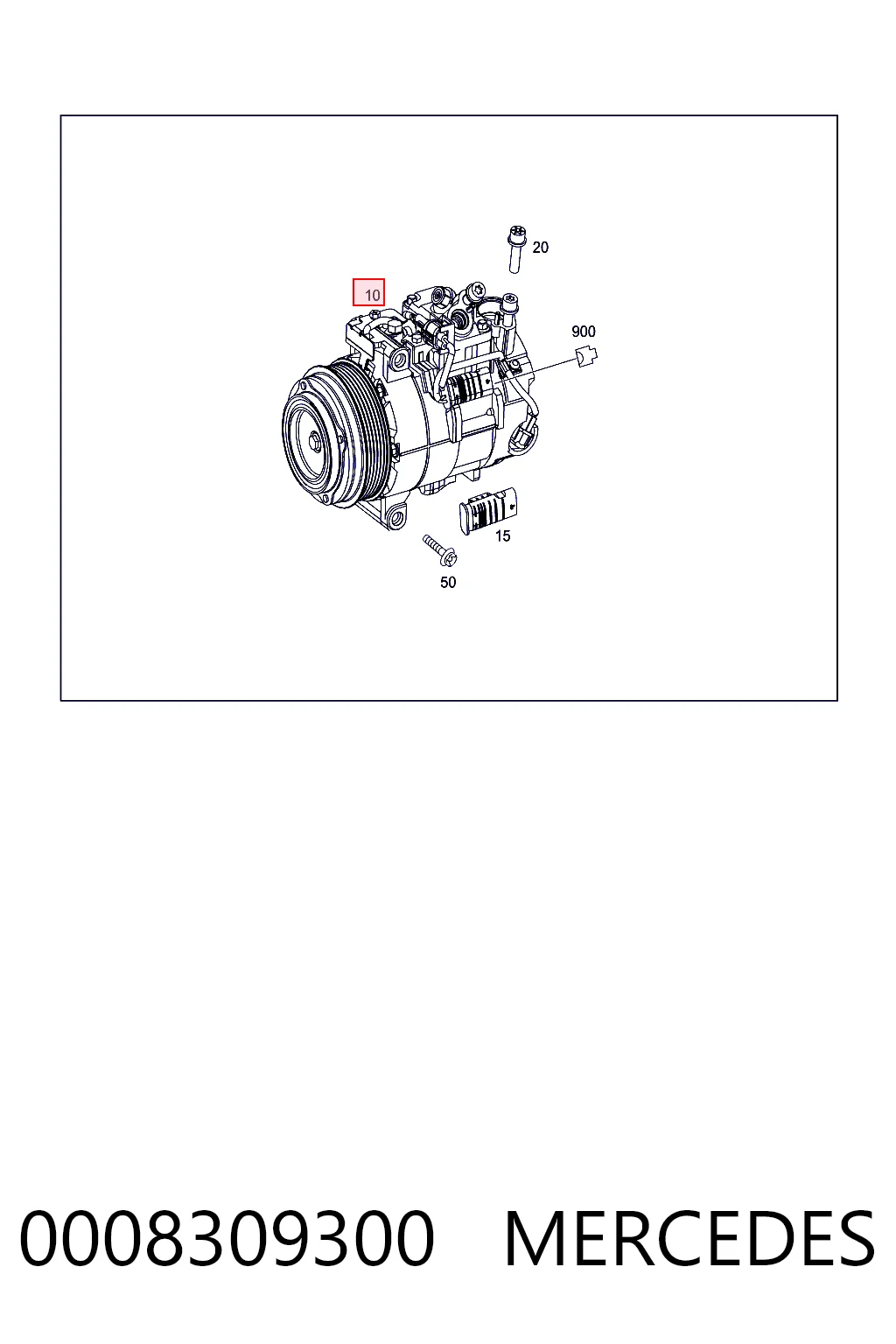0008309300 Mercedes Compressor de aparelho de ar condicionado